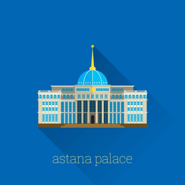 Kazakistan, Astana Palace, vektör simgesel yapı tasarımı 