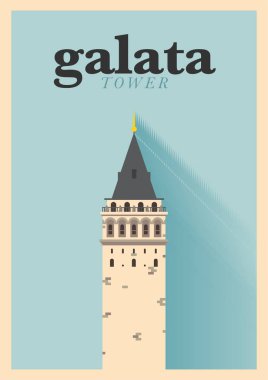 Simgesel Yapı Tasarım Istanbul, Türkiye'nin, Galata Kulesi, vektör 