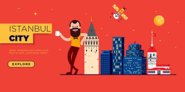Simgesel Yapı Tasarım Istanbul, Türkiye, vektör 