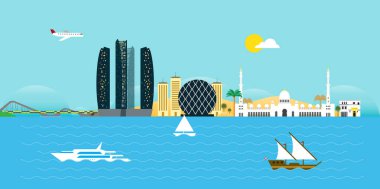 Abu Dabi, simgesel yapı tasarım vektör