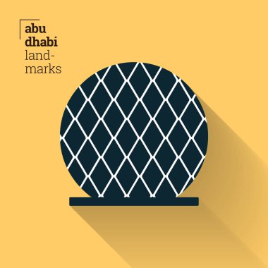 Abu Dabi, simgesel yapı tasarım vektör