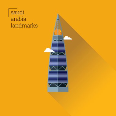 Suudi Arabistan, simgesel yapı tasarım vektör 