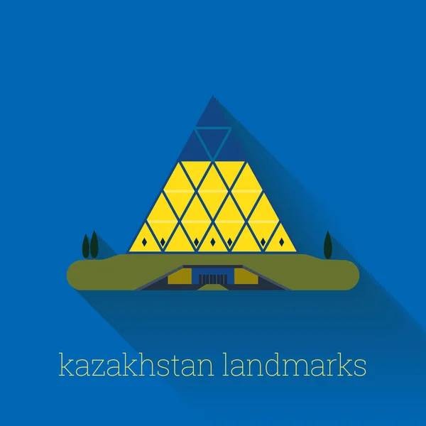 Diseño Emblemático Kazajstán Vector — Vector de stock