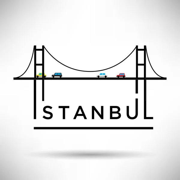 Landmark Design Istanbul Turkey Vector — Stock Vector