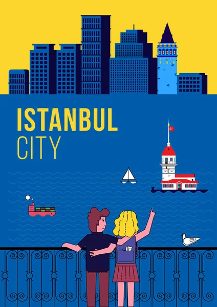 Conception Historique Istanbul Turquie Vecteur — Image vectorielle