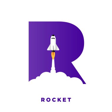  Uzay gemisi modern stil logosu