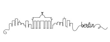 Berlin City Skyline Doodle İşareti
