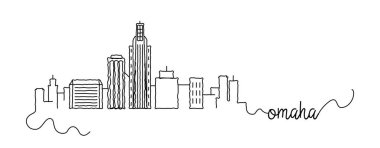 Omaha City Skyline Doodle İşareti