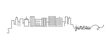 Juneau City Skyline Doodle İşareti