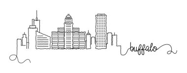 Buffalo City Skyline Doodle İşareti