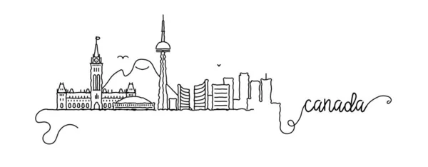 Toronto City Skyline Doodle Zaloguj się — Wektor stockowy