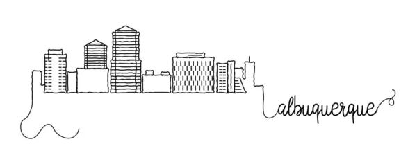 Albuquerque City skyline doodle teken — Stockvector