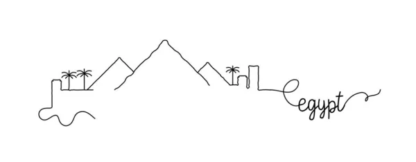 Egypte City Skyline Doodle signe — Image vectorielle