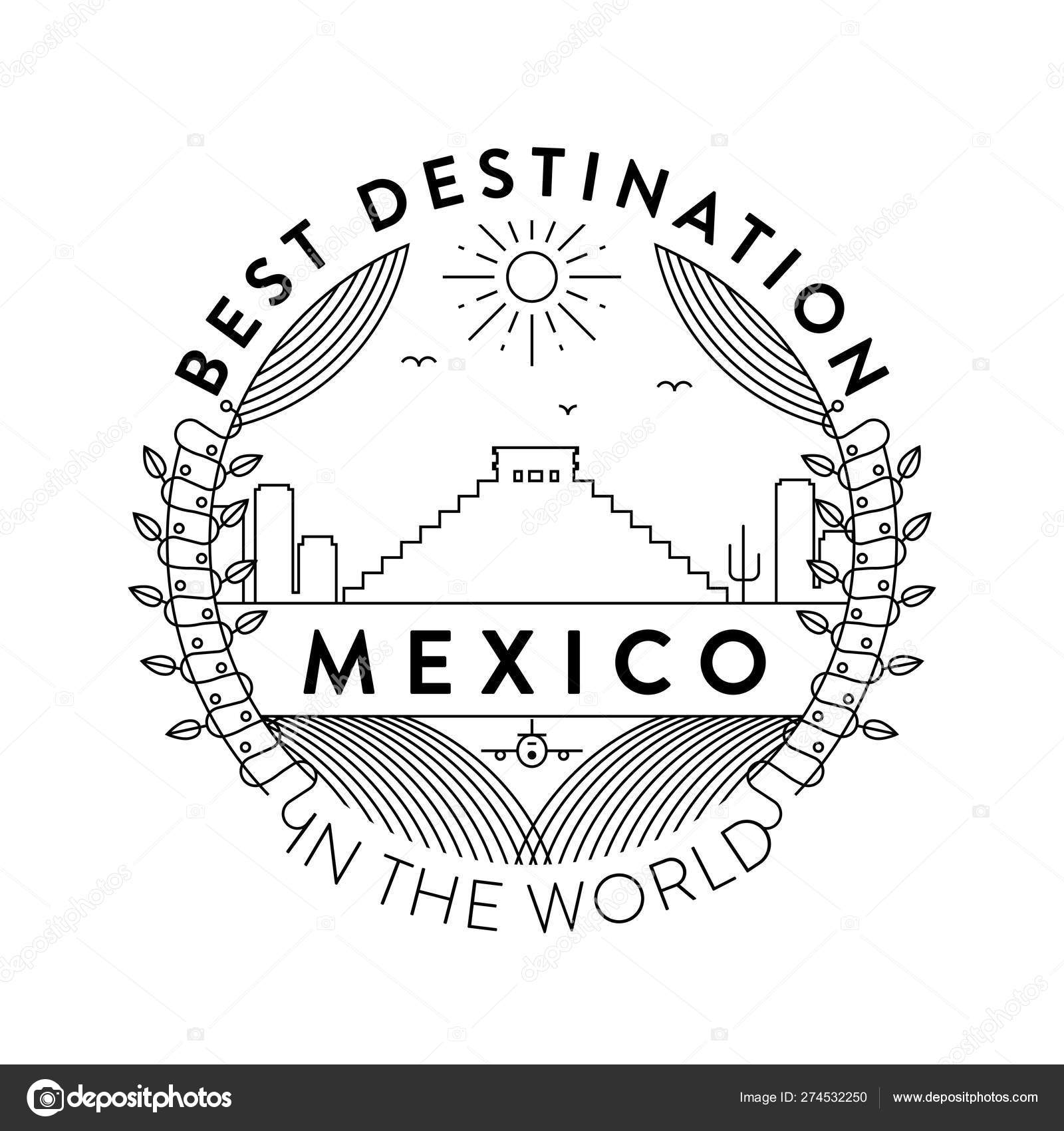 线性徽章与排版设计墨西哥国徽图库矢量图©kursatunsal 274532250, image size:1600x1700