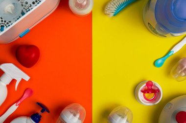 Fotokopi alanı ile bebek emzirme aksesuarları, üst görünüm