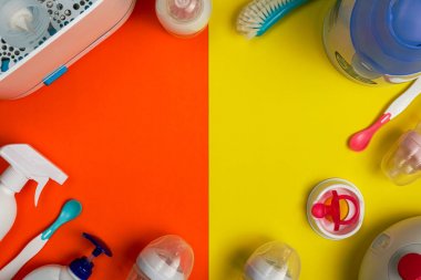 Termosensible kaşık ve bebek emzirme aksesuarları, üst görünümü