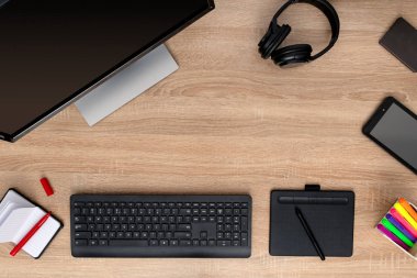 Kopya alanı ile bilgisayar tekniklerinin en iyi görünümü.