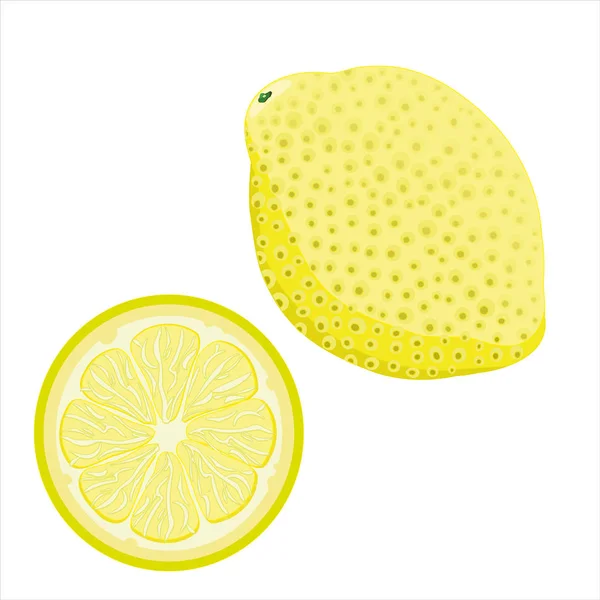 Arume, frutto di limone fresco, illustrato e isolato su sfondo bianco