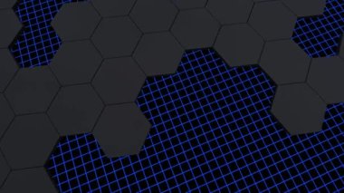 Dama dokuları ile soyut modern arka plan petek desen 3d animasyon