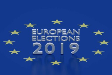 3d Avrupa Seçimleri İllüstrasyon 2019