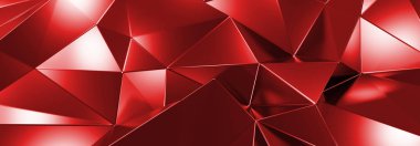 3d İllüstrasyon, soyut kristal arka plan, üçgen doku, duvar kağıdı için geniş panoramik