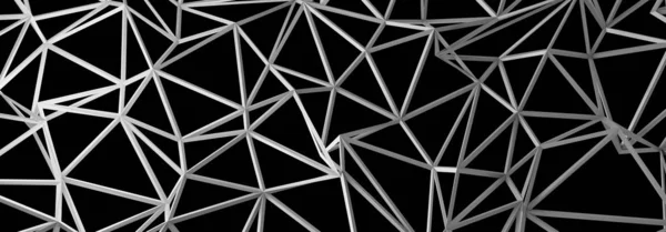 Illustration Wire Design Fundo Cristal Abstrato Textura Triangular Ampla Panorâmica — Fotografia de Stock