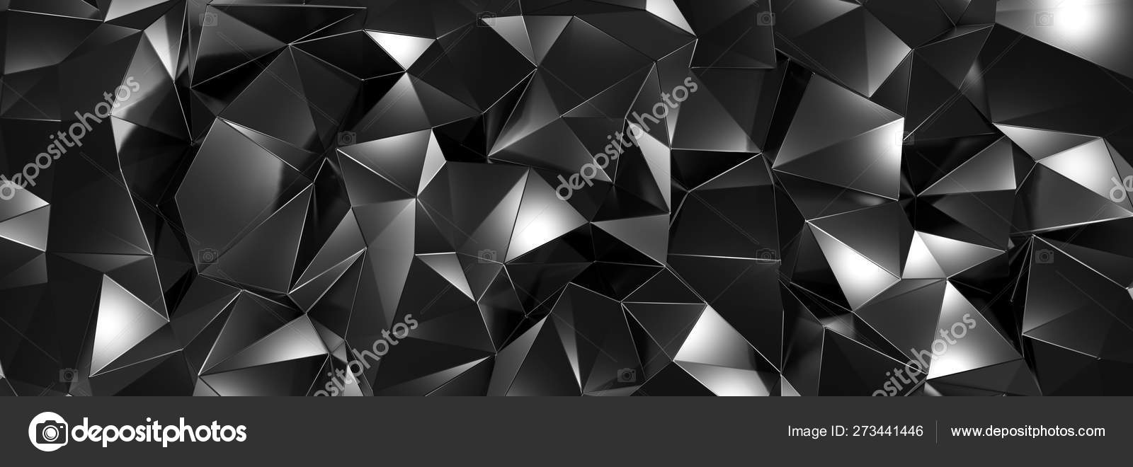 Illustration Abstract Crystal Background Triangular Texture Wide Panoramic  Wallpaper Stock Photo by ©maurovescovi 273441446