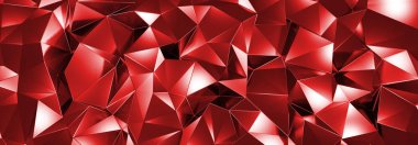 3d İllüstrasyon, soyut kristal arka plan, üçgen doku, duvar kağıdı için geniş panoramik