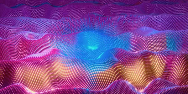 3D ILLUSTRATION OF ABSTRACT 3D MESH BACKGROUND