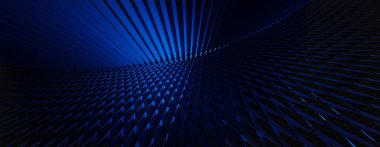 3d Görüntü, soyut arkaplan, Mavi Metal Ağ dokusu, duvar kağıdı için geniş panoramik