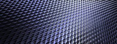 3d Görüntü, soyut arkaplan, Mavi Metal Ağ dokusu, duvar kağıdı için geniş panoramik