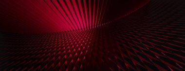 3d Görüntü, soyut Gelecek Arkaplanı, Kızıl Metal Ağ Tasarım dokusu, duvar kağıdı için geniş panoramik