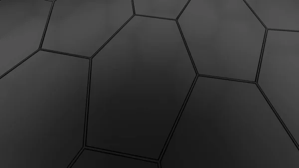 黑色蜂窝三维背景，3d 插图 — 图库照片