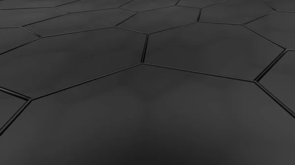 Black honeycomb tridimensional background, 3d illustration — Stock Photo, Image