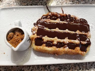 Gofre de çikolata con especulos