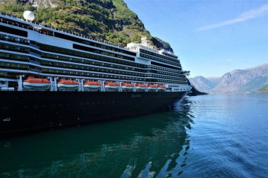 Norveç fiyord içinde Cruise Ship