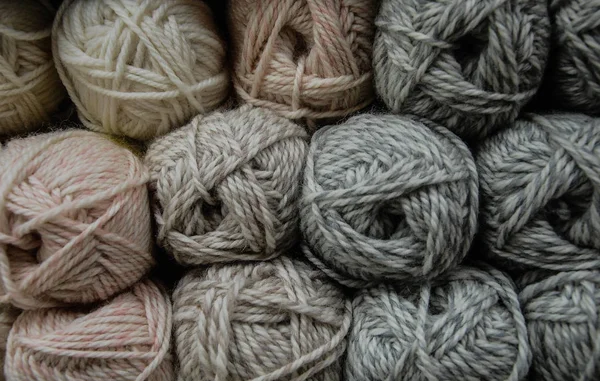 Multicolored Balls Wool Yarn — Stock Photo, Image