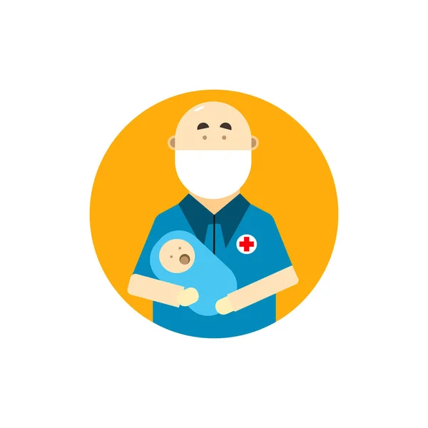 doktor yeni doğan bebeği tutar