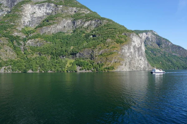 Boot Varen Noorse Fjorden — Stockfoto