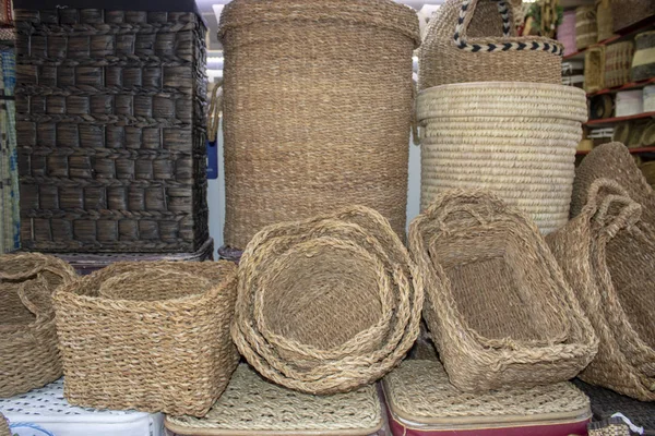 Wooden knitted baskets. Round and square shape.Wooden knitted baskets. Round and square shape.