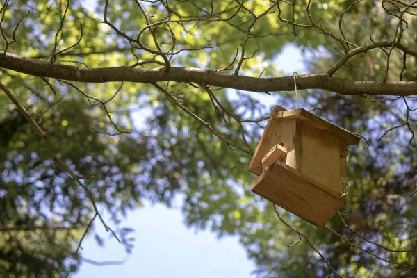 Vogelhaus aus Holz. — Stockfoto