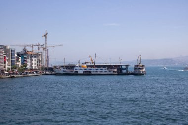 İstanbul Galata Köprüsü'nden Boğaz Manzarası.