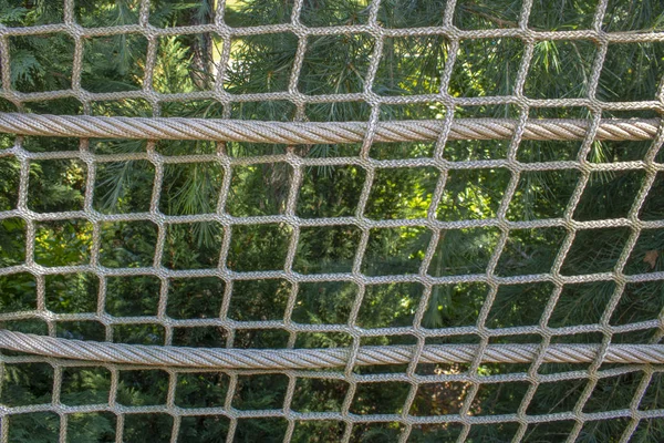 Modèle de réseau fabriqué à partir de corde géométrique. Brun — Photo