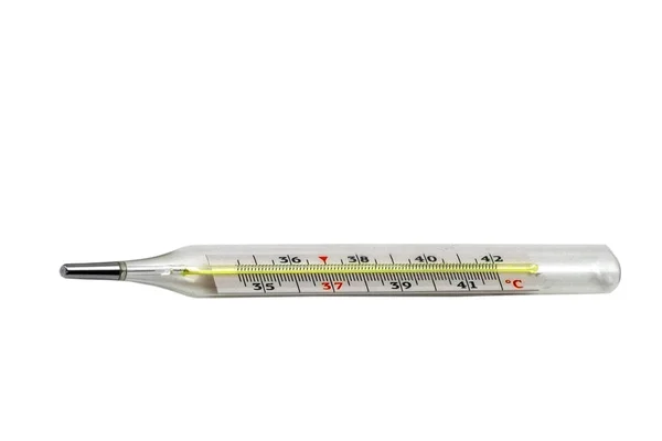 Geïsoleerde medische thermometer op witte achtergrond — Stockfoto