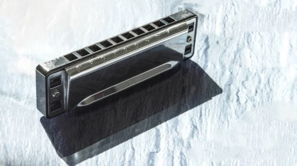 Tien holes diatonische mondharmonica — Stockfoto