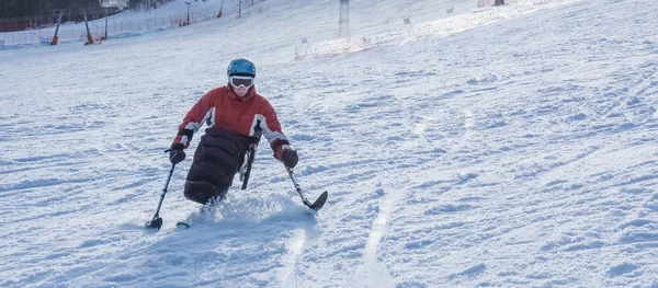 tekerlekli sandalye yokuş aşağı mono kayak