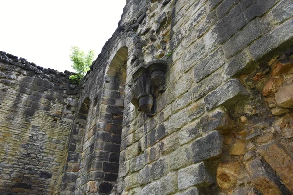 Abdij Van Kirkstall Een Geruïneerd Cisterciënzer Klooster Dat Zich Een — Stockfoto