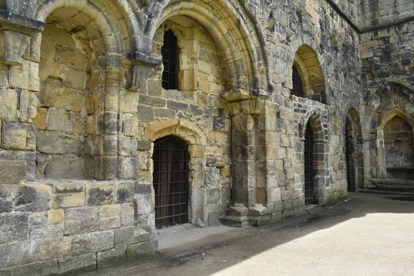 Abdij Van Kirkstall Een Geruïneerd Cisterciënzer Klooster Dat Zich Een — Stockfoto