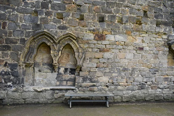 Kirkstall Opatství Zničená Cistercijový Klášter Který Nachází Veřejném Parku Byl — Stock fotografie