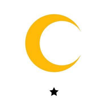 Yıldız sayısına göre otellerin sınıflandırılması. Ayın düz simgesi ve uygulamalar, kamu yerleri ve Web siteleri için beş yıldız. Vektör Illustration